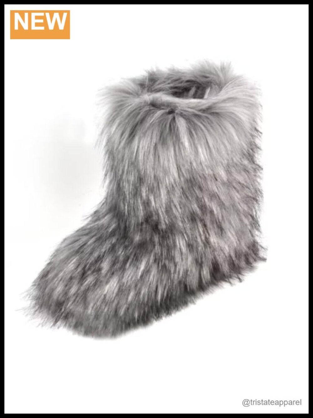Faux Fur Mid-Calf Snow Boots Flat Heel Plush Warm Winter Booties